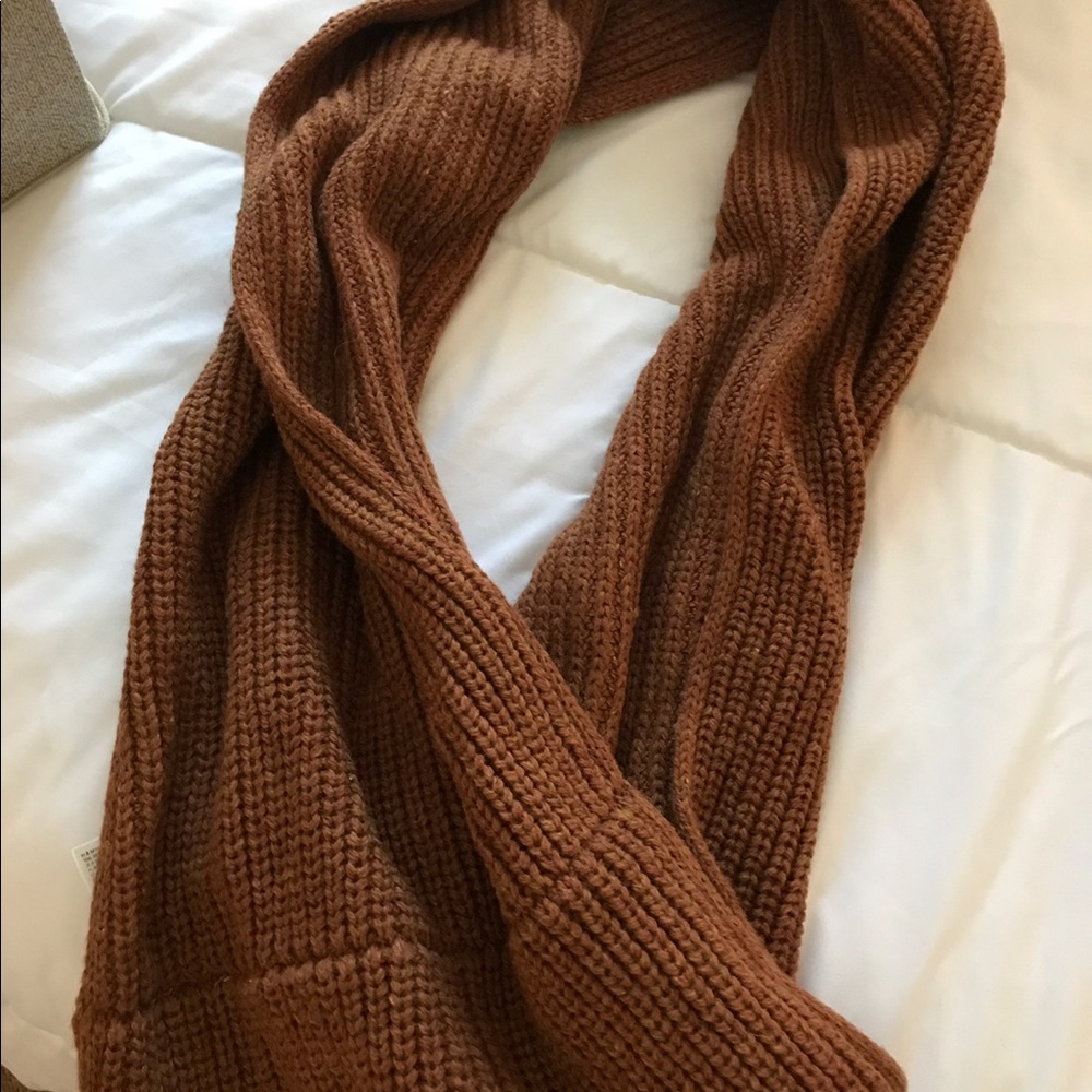 brownish-orangish infinity scarf